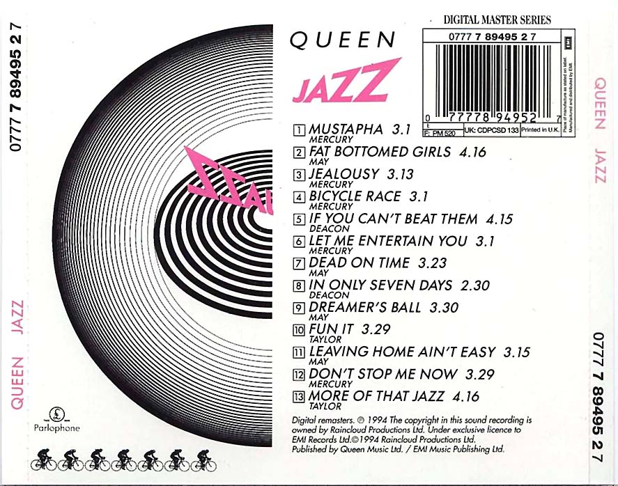 Queen  Jazz  back [1994 Rem]